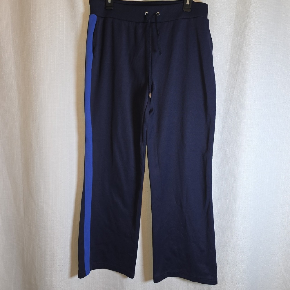 LRL LAUREN ACTIVE BLUE RIBBED WAIST BAND W/DRAWSTRING Large